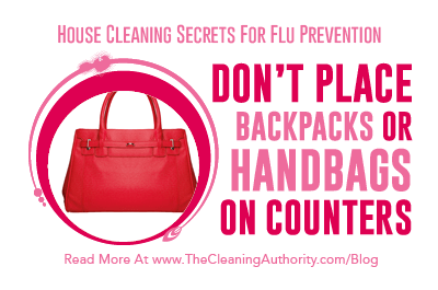 Flu Prevention: Don't Place Backpacks or Handbags On Counters